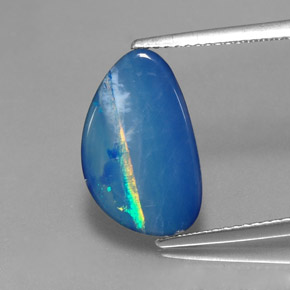 2.97 ct Multicolor Opal Doublet Gemstone, Opal Doublet Gem in Fancy Cabochon Shape for Sale.