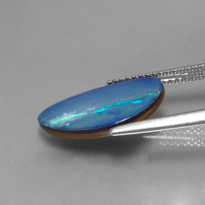 Opal Doublet Gemstone in 15.8 x 9.8 mm Size for Sale, Opal Doublet Stone in Multicolor Color