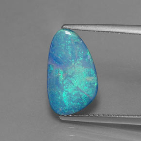 2.26 ct Multicolor Opal Doublet Gemstone, Opal Doublet Gem in Fancy Cabochon Shape for Sale.