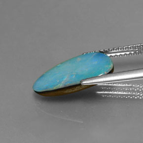 Opal Doublet Gemstone in 14.8 x 8.8 mm Size for Sale, Opal Doublet Stone in Multicolor Color