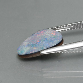 Opal Doublet Gemstone in 13 x 9 mm Size for Sale, Opal Doublet Stone in Multicolor Color
