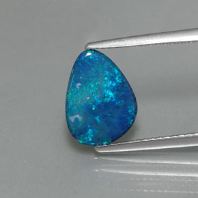1.64 ct Multicolor Opal Doublet Gemstone, Opal Doublet Gem in Fancy Cabochon Shape for Sale.