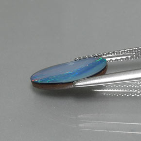 Opal Doublet Gemstone in 12.7 x 7 mm Size for Sale, Opal Doublet Stone in Multicolor Color
