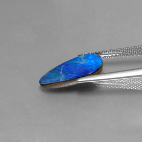 Opal Doublet Gemstone in 14.9 x 9.5 mm Size for Sale, Opal Doublet Stone in Multicolor Color