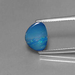 1.28 ct Multicolor Opal Doublet Gemstone, Opal Doublet Gem in Fancy Cabochon Shape for Sale.
