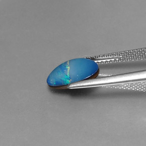 Opal Doublet Gemstone in 10.4 x 8.1 mm Size for Sale, Opal Doublet Stone in Multicolor Color