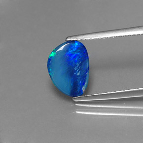 1.33 ct Multicolor Opal Doublet Gemstone, Opal Doublet Gem in Fancy Cabochon Shape for Sale.