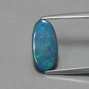 1.30 ct Multicolor Opal Doublet Gemstone, Opal Doublet Gem in Fancy Cabochon Shape for Sale.