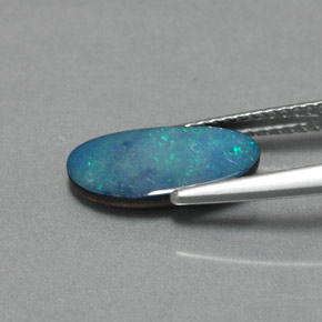 Opal Doublet Gemstone in 13 x 6.5 mm Size for Sale, Opal Doublet Stone in Multicolor Color