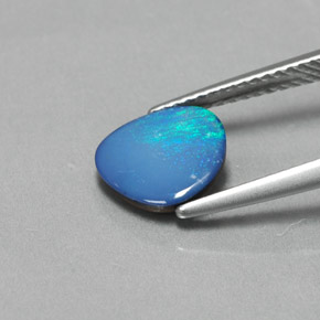 Opal Doublet Gemstone in 9 x 7.9 mm Size for Sale, Opal Doublet Stone in Multicolor Color