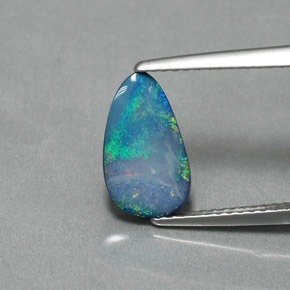 1.39 ct Multicolor Opal Doublet Gemstone, Opal Doublet Gem in Fancy Cabochon Shape for Sale.