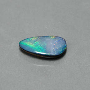1.39 ct Multicolor Opal Doublet Stone, Natural Opal Doublet in Fancy Cabochon Shape for Sale