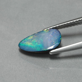 Opal Doublet Gemstone in 11.5 x 6.6 mm Size for Sale, Opal Doublet Stone in Multicolor Color