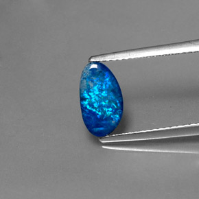 0.97 ct Multicolor Opal Doublet Gemstone, Opal Doublet Gem in Fancy Cabochon Shape for Sale.