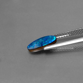 Opal Doublet Gemstone in 10 x 5.7 mm Size for Sale, Opal Doublet Stone in Multicolor Color