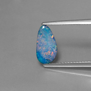 1.26 ct Multicolor Opal Doublet Gemstone, Opal Doublet Gem in Fancy Cabochon Shape for Sale.