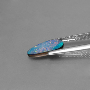Opal Doublet Gemstone in 11.4 x 6.1 mm Size for Sale, Opal Doublet Stone in Multicolor Color