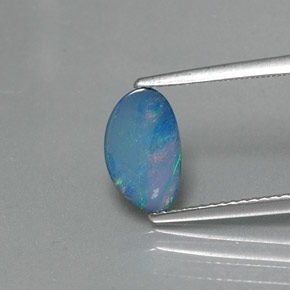 0.92 ct Multicolor Opal Doublet Gemstone, Opal Doublet Gem in Fancy Cabochon Shape for Sale.