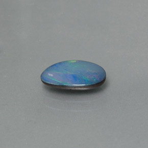 0.92 ct Multicolor Opal Doublet Stone, Natural Opal Doublet in Fancy Cabochon Shape for Sale