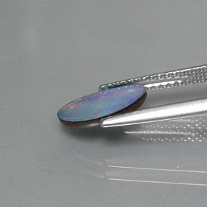 Opal Doublet Gemstone in 10.1 x 6.1 mm Size for Sale, Opal Doublet Stone in Multicolor Color