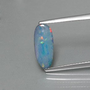 0.98 ct Multicolor Opal Doublet Gemstone, Opal Doublet Gem in Fancy Cabochon Shape for Sale.