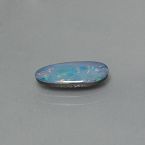 0.98 ct Multicolor Opal Doublet Stone, Natural Opal Doublet in Fancy Cabochon Shape for Sale