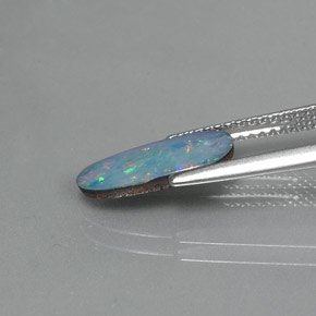 Opal Doublet Gemstone in 12.8 x 5.4 mm Size for Sale, Opal Doublet Stone in Multicolor Color