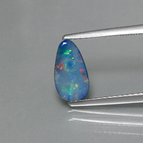 0.74 ct Multicolor Opal Doublet Gemstone, Opal Doublet Gem in Fancy Cabochon Shape for Sale.