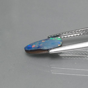 Opal Doublet Gemstone in 10.1 x 5.6 mm Size for Sale, Opal Doublet Stone in Multicolor Color