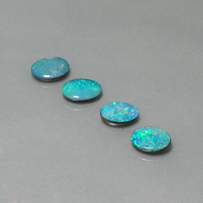 2.16 ct Multicolor Opal Doublet Stone, Natural Opal Doublet in Oval Cabochon Shape for Sale