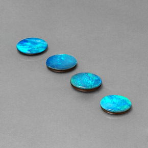 2.00 ct Multicolor Opal Doublet Stone, Natural Opal Doublet in Oval Cabochon Shape for Sale