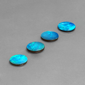 Opal Doublet Gemstone in 7 x 5 mm (calibrated) Size for Sale, Opal Doublet Stone in Multicolor Color