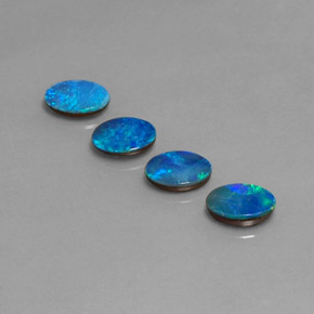 1.98 ct Multicolor Opal Doublet Gemstone, Opal Doublet Gem in Oval Cabochon Shape for Sale.
