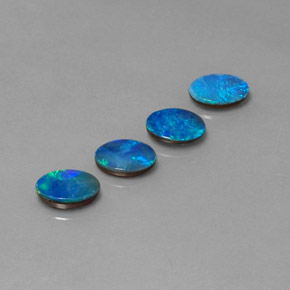 1.98 ct Multicolor Opal Doublet Stone, Natural Opal Doublet in Oval Cabochon Shape for Sale