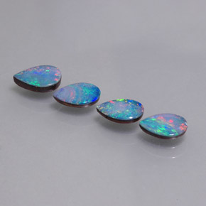Opal Doublet Gemstone in 7 x 5 mm (calibrated) Size for Sale, Opal Doublet Stone in Multicolor Color