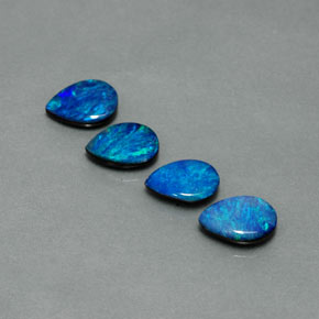Opal Doublet Gemstone in 7 x 5 mm (calibrated) Size for Sale, Opal Doublet Stone in Multicolor Color