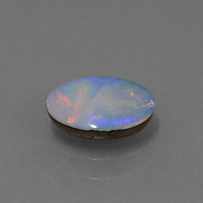 0.69 ct Multicolor Opal Doublet Stone, Natural Opal Doublet in Oval Cabochon Shape for Sale