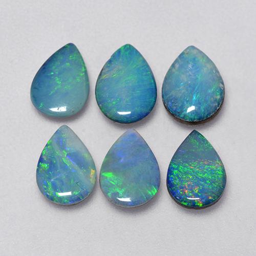 0.5ct Pear Cabochon Multicolor Opal Doublet Gem for sale 0.5ct Pear Cabochon Multicolor Opal Doublet Gem (ID: 446815)