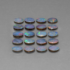Multicolor Doblete de Ópalo Gema - 0.4ct Cabujón Óvalo (ID: 446909)