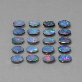 6.5ct Oval Cabochon Multicolor Opal Doublet for sale thumb image of 6.5ct Oval Cabochon Multicolor Opal Doublet (ID: 446915)