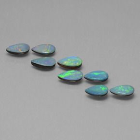 Multicolor Doblete de Ópalo Gema - 0.5ct Cabujón Pera (ID: 446921)