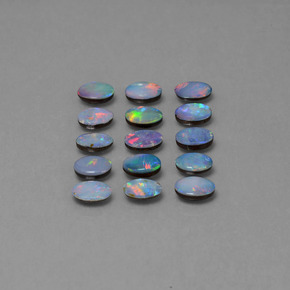 5.6ct Oval Cabochon Multicolor Opal Doublet for sale thumb image of 5.6ct Oval Cabochon Multicolor Opal Doublet (ID: 446940)