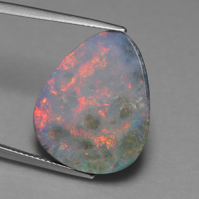 9.2ct Pear Cabochon Multicolor Opal Doublet Gem for sale 9.2ct Pear Cabochon Multicolor Opal Doublet Gem (ID: 449136)