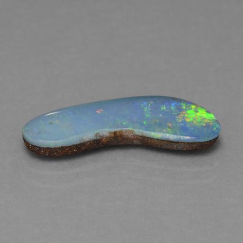 3.36 ct Multicolor Opal Doublet Stone, Natural Opal Doublet in Fancy Cabochon Shape for Sale