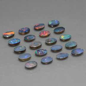7.2ct Oval Cabochon Multicolor Opal Doublet for sale thumb image of 7.2ct Oval Cabochon Multicolor Opal Doublet (ID: 449351)