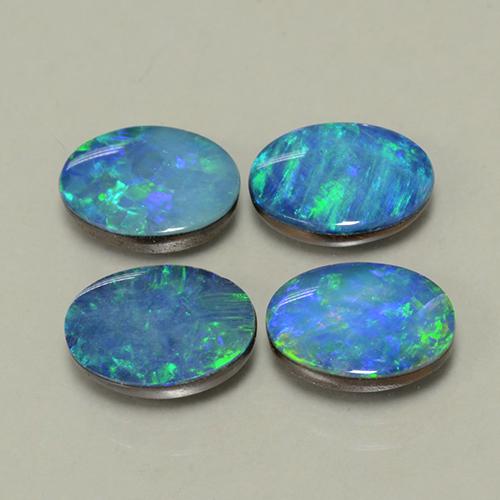 Multicolor Doblete de Ópalo Gema - 1ct Cabujón Óvalo (ID: 503214)