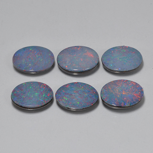 Multicolor Opal Doublet Gem - 1.1ct Oval Cabochon (ID: 503220)