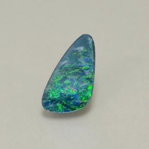 Multicolor Doblete de Ópalo Gema - 1.7ct Cabujón lágrima (ID: 503238)