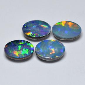 Multicolor Opal Doublet Gem - 0.9ct Oval Cabochon (ID: 503292)