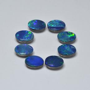 Multicolor Opal Doublet Gem - 0.6ct Oval Cabochon (ID: 503298)